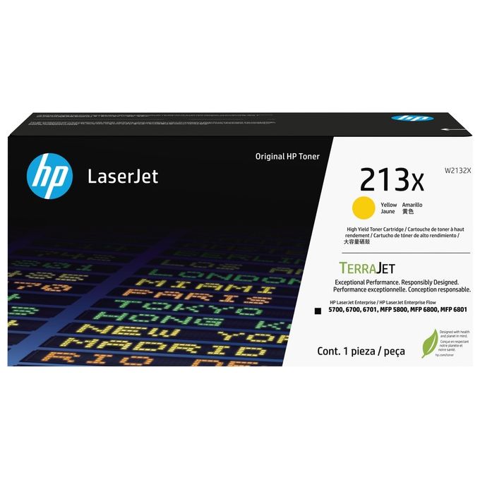 HP W2132X 213X Cartuccia Toner 6000 Pagine Tecnologia Laser colore Giallo