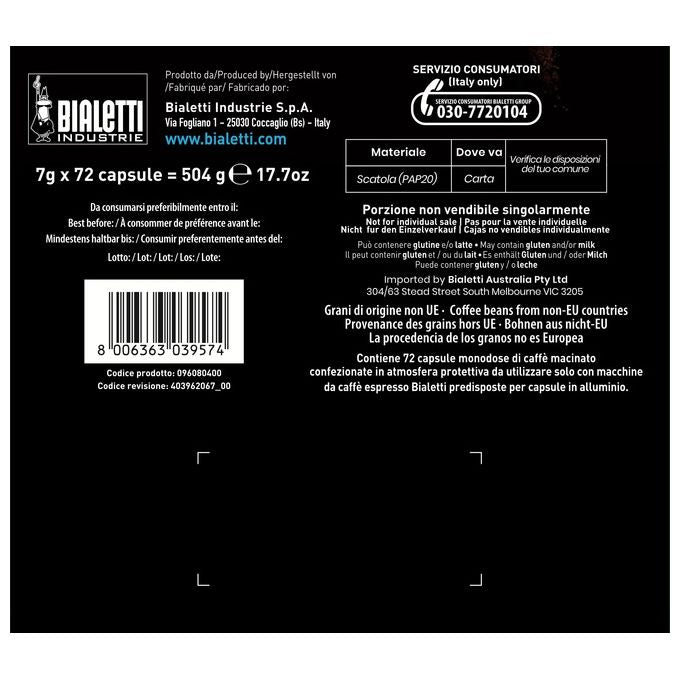 Bialetti Capsule Napoli 72 Pezzi