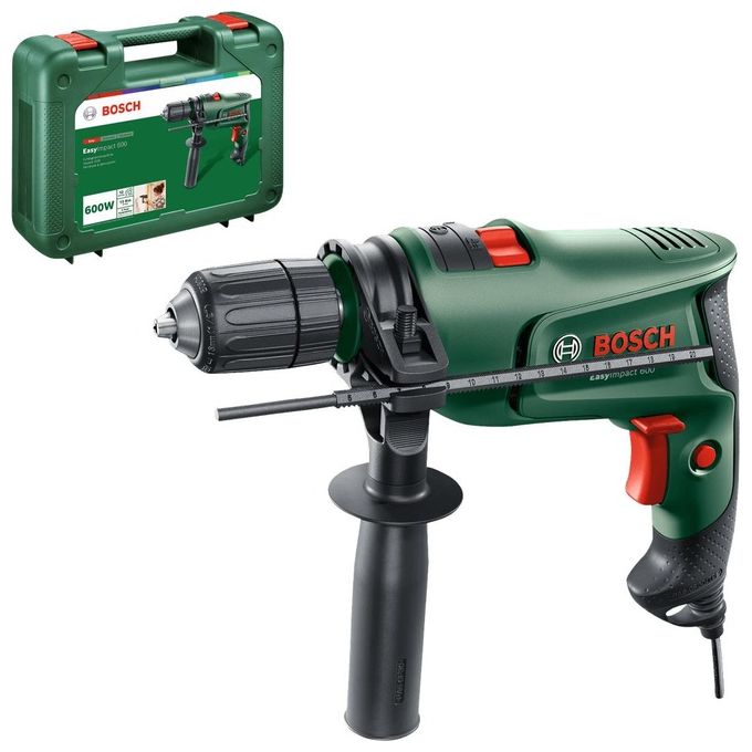 Bosch 0603133000 EasyImpact 600 Trapano a Percussione 600 W Mandrino 13 mm con Valigetta colore Verde