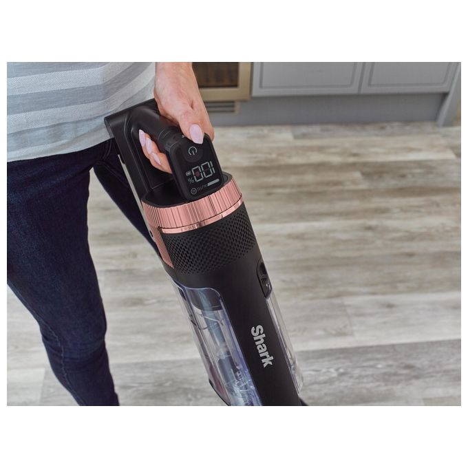 Shark IZ400EU Stratos Aspirapolvere a Bastone 2 in 1 Senza Filo DuoClean PowerFins Plus autonomia 60 min colore Nero Pesca