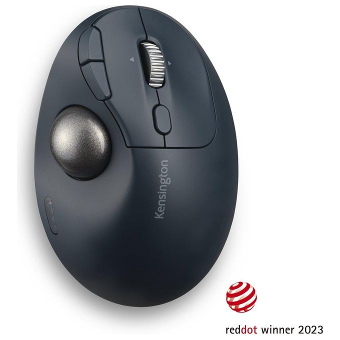 Kensington K72196WW Pro Fit Ergo TB550 Trackball Wireless Bluetooth Ricaricabile 4D Scrolling Batteria Integrata colore Nero
