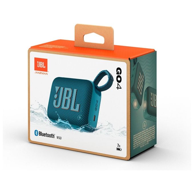 JBL JBLGO4BLU Go 4 Altoparlante Bluetooth Portatile 4.2 W IP67 Waterproof Bluetooth 5.3 Autonomia 7 h colore Blu