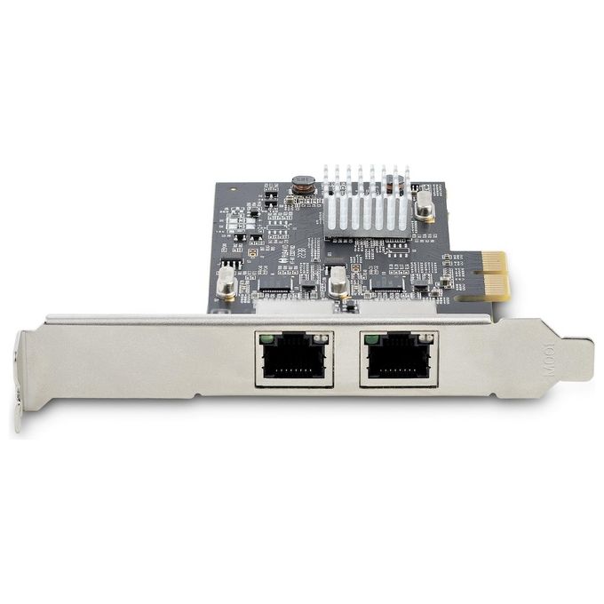 StarTech PR22GI-NETWORK-CARD Scheda di rete PCIe 2 porte 2.5 Gbps con chipset Intel I225-V colore Nero