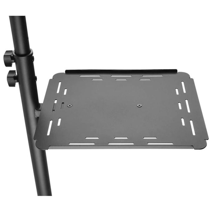 Techly 362145 Carrello per Proiettore Regolabile con 2 Mensole Altezza 950 1450 mm Inclinazione ±12° Portata 10 Kg colore Nero