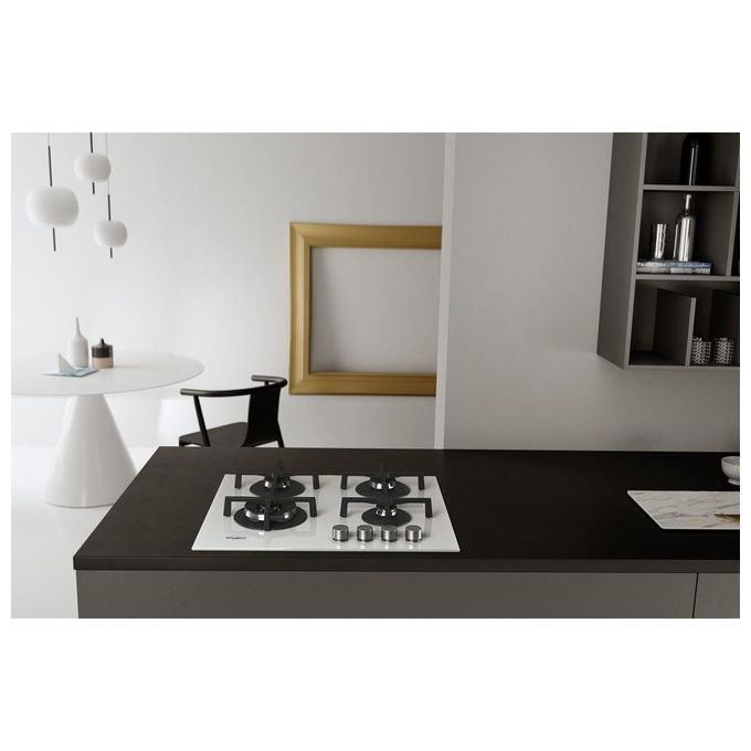 Whirlpool GOA 6423-WH Piano Cottura a Gas 4 Zone Griglie in Ghisa 60 cm Bianco