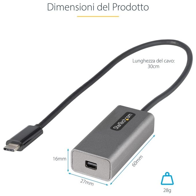 StarTech.com CDP2MDPEC Adattatore Grafico Usb 3840x2160 Pixel Bianco