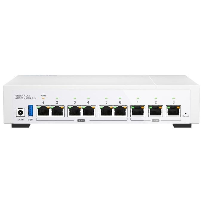 Qnap QHORA-322 Router 2.5G 10G High Speed QuWAN VPN colore Bianco