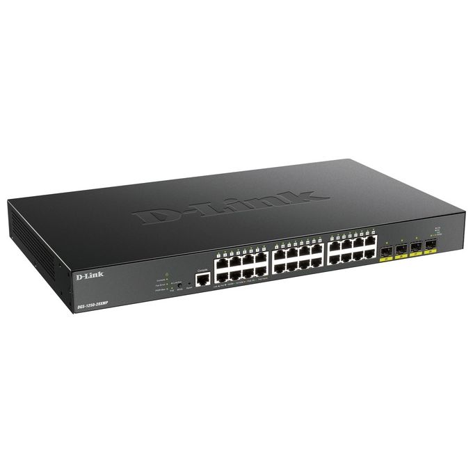 D-Link DGS-1250-28XMP-E Switch Gestito L3 24 Porte PoE+ 4x SFP+ 10G 370 W colore Nero