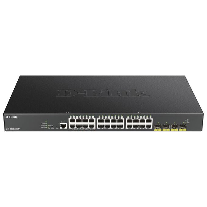 D-Link DGS-1250-28XMP-E Switch Gestito L3 24 Porte PoE+ 4x SFP+ 10G 370 W colore Nero