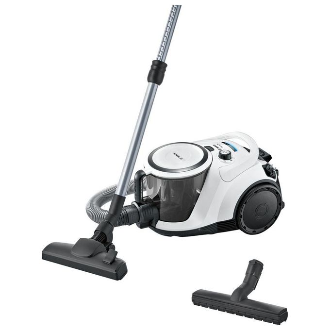 Bosch BGS41K332 Serie 6 Aspirapolvere a Cilindro Senza Sacchetto Ciclonica HEPA 13 2,4 L 550 W 72 dB colore Bianco