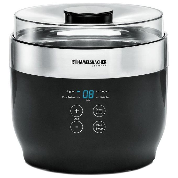 Rommelsbacher JG 80 Yogurtiera Multifunzione 1,2 L 4 Programmi 20W Touch Control colore Nero