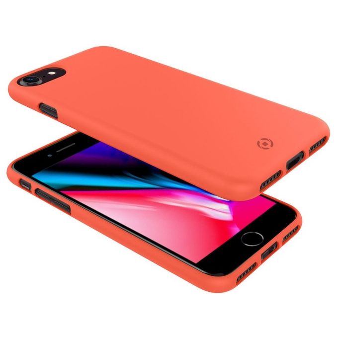 Celly Shock Custodia per iPhone 7-8 Arancione