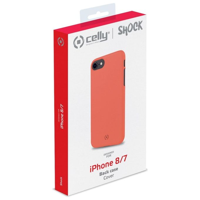 Celly Shock Custodia per iPhone 7-8 Arancione