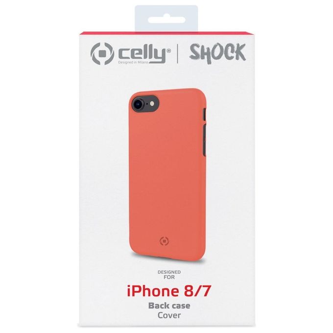 Celly Shock Custodia per iPhone 7-8 Arancione