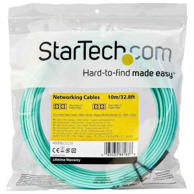 Startech cavo Fibra Ottica Multimodale lc a lc Duplex 50-125 om4 -10m