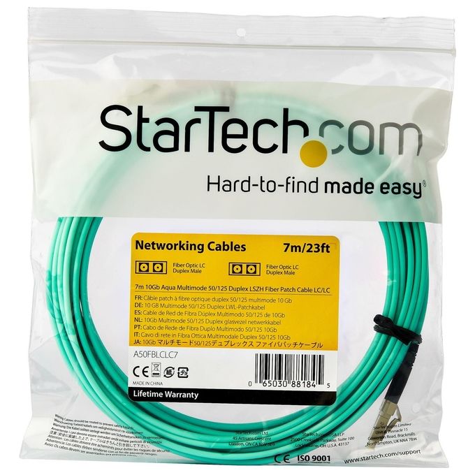 Startech Cavo Fibra Ottica Patch Multimodale Lc a Lc Duplex 50-125 Om3 7mt
