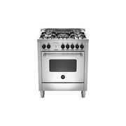 La Germania AMN765GXT Cucina Gas 5 Fuochi Forno Gas Ventilato 56 L Classe A+ Bruciatore Wok (94.5x69.5x60 cm) colore Acciaio Inox