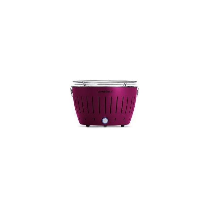 LotusGrill LOG-LI-34P LotusGrill Standard Barbecue Portatile a Carbone con Ventola Integrata Alimentazione a Batterie AA o Cavo USB Diametro Griglia 32 cm colore Viola