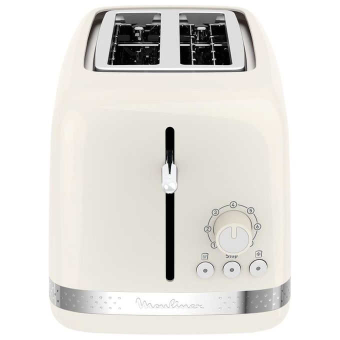 Moulinex LT300A10 Soleil Tostapane 2 fette 850 W 7 livelli di doratura Scongelamento Riscaldamento colore Avorio