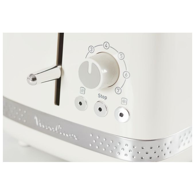 Moulinex LT300A10 Soleil Tostapane 2 fette 850 W 7 livelli di doratura Scongelamento Riscaldamento colore Avorio