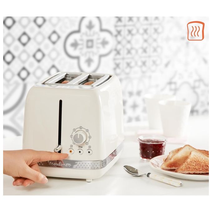 Moulinex LT300A10 Soleil Tostapane 2 fette 850 W 7 livelli di doratura Scongelamento Riscaldamento colore Avorio