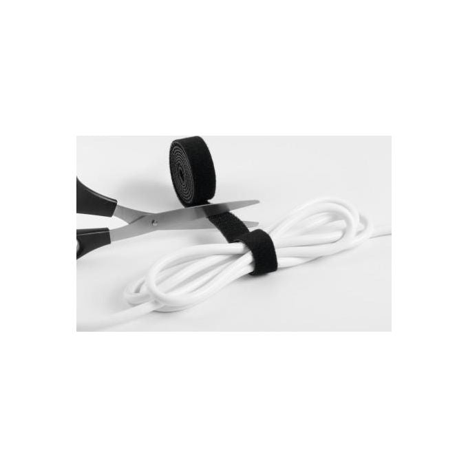 Durable Fascetta in Velcro 20mm GRIP 20 Nero Lunghezza 1mt