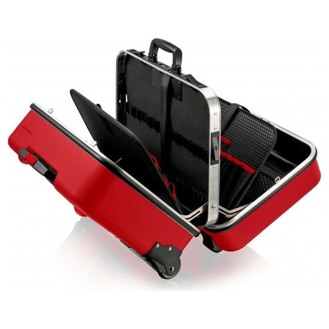 KNIPEX 98 99 15 LE Valigetta Portautensili BIG Twin Move Capacita' 38 Litri Carico Max 30 Kg con Ruote e Maniglia Telescopica colore Rosso