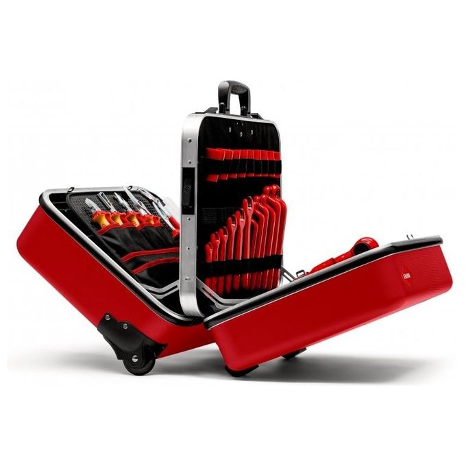 Knipex 98 99 15 Set di attrezzi BIG Twin Move 48 pezzi VDE 1000V ABS e telaio in alluminio colore Rosso