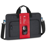 Rivacase R8058BD Regent II Borsa per Notebook 17.3'' con Mouse Wireless Poliestere colore Nero