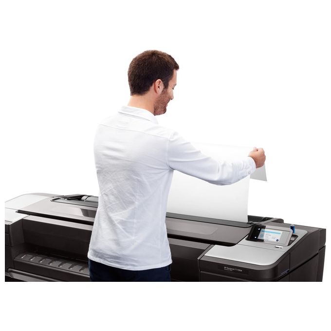 HP 1VD87A#B19 DesignJet T1700 Plotter Stampante 111.8 cm 116 stampe A1-h Adobe PostScript 3 Wi-Fi Gigabit LAN colore Nero