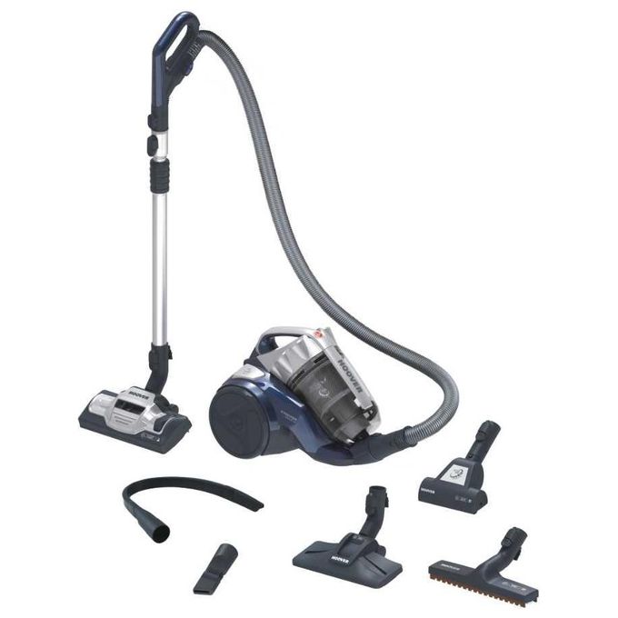 Hoover  KS60HandCAR 011 Aspirapolvere a Traino con Filo a Cilindro senza Sacco Tecnologia Multiciclonica Potenza 450 W Capacita' 1,8 Litri Oltremare Blue