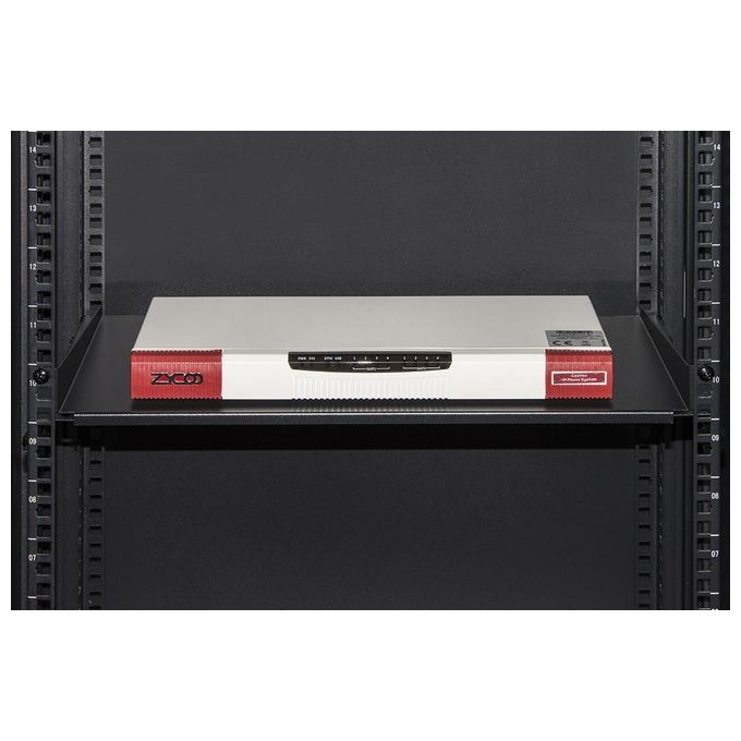 Link LK10073 Ripiano Universale per Armadio Rack 19'' 1U Profondita' 25 cm Portata 20 Kg Attacco Frontale colore Nero