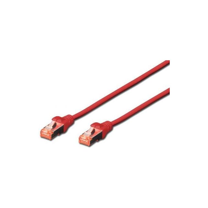 Digitus cavo rete s-ftp cat.6 doppia schermatura ls0h colore rosso mt. 3