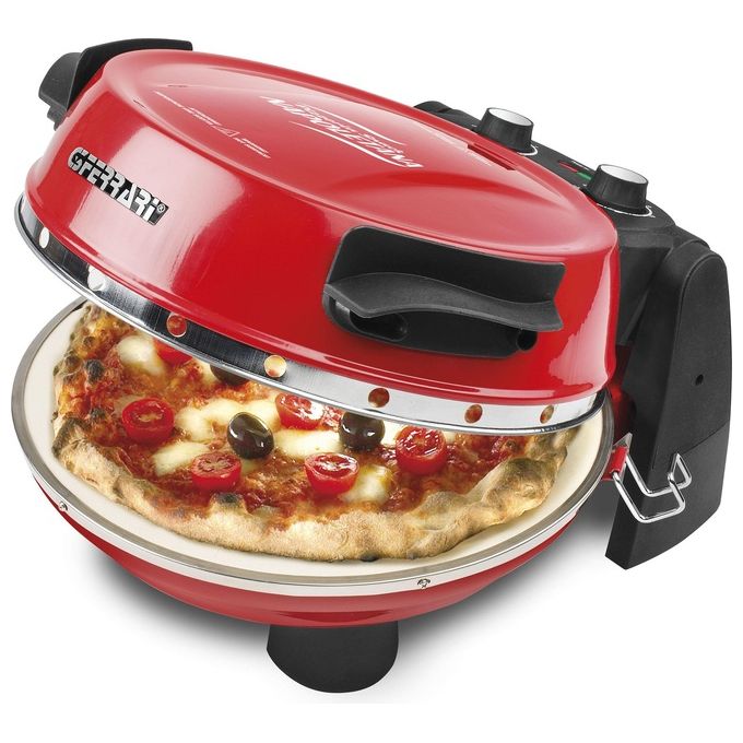 G3 Ferrari Napoletana G1003202 Fornetto Elettrico per Pizza e Snack 1200W Plus EVO Nero Rosso