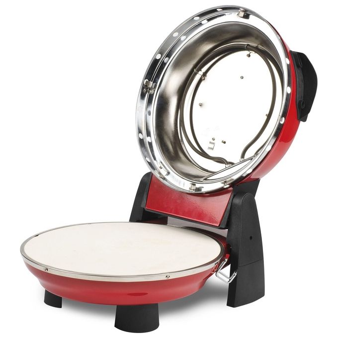 G3 Ferrari Napoletana G1003202 Fornetto Elettrico per Pizza e Snack 1200W Plus EVO Nero Rosso