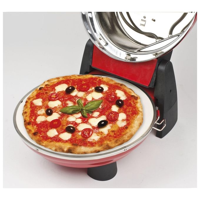 G3 Ferrari Napoletana G1003202 Fornetto Elettrico per Pizza e Snack 1200W Plus EVO Nero Rosso