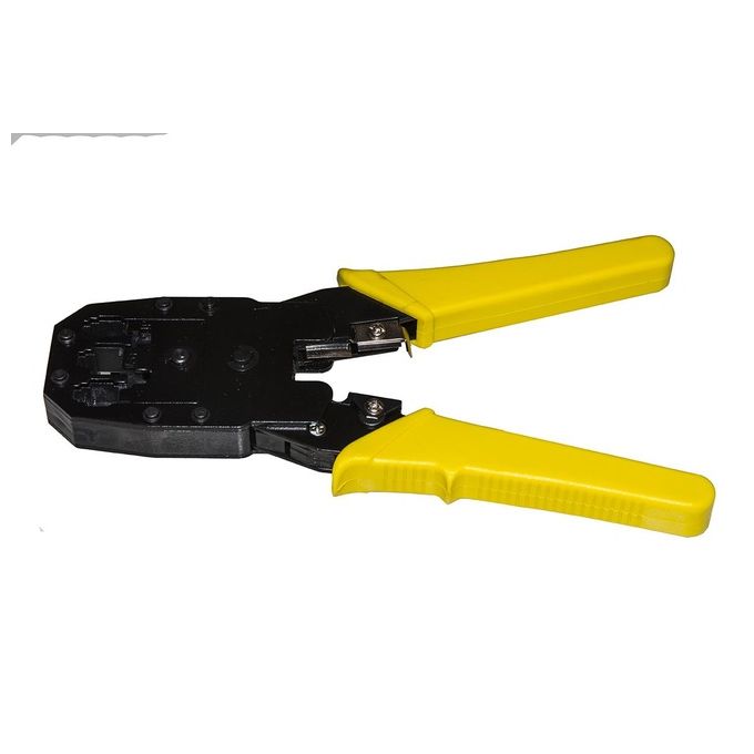 Link Set Attrezzi in Astuccio con Pinza per Connettori 4-6-8 Poli Spelafili Tester Cassettina con Plug 6 e 8 Poli Inseritore Keystone e Tester Cavi di Rete