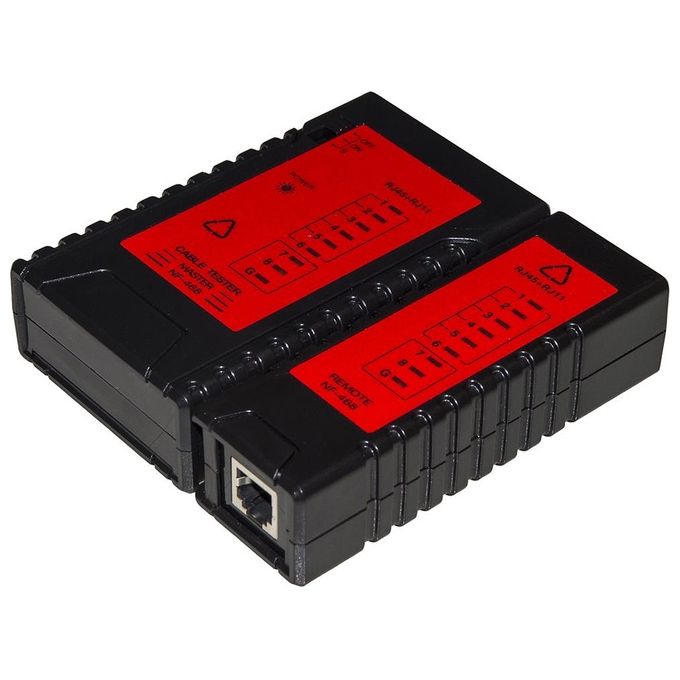 Link Set Attrezzi in Astuccio con Pinza per Connettori 4-6-8 Poli Spelafili Tester Cassettina con Plug 6 e 8 Poli Inseritore Keystone e Tester Cavi di Rete