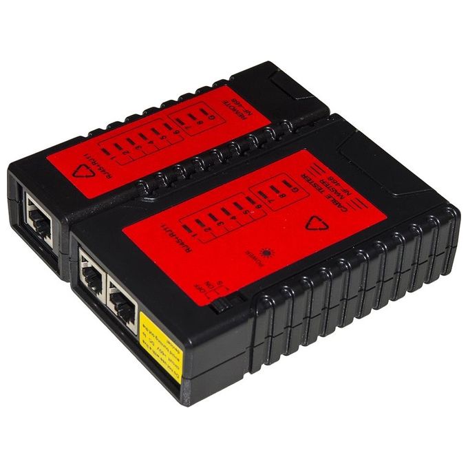 Link Set Attrezzi in Astuccio con Pinza per Connettori 4-6-8 Poli Spelafili Tester Cassettina con Plug 6 e 8 Poli Inseritore Keystone e Tester Cavi di Rete