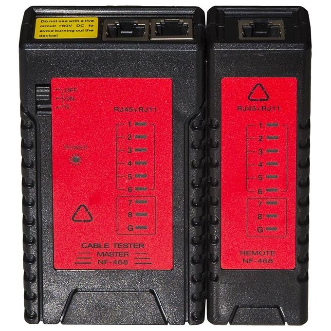 Link Set Attrezzi in Astuccio con Pinza per Connettori 4-6-8 Poli Spelafili Tester Cassettina con Plug 6 e 8 Poli Inseritore Keystone e Tester Cavi di Rete