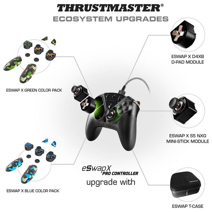 Thrustmaster 4460174 ESWAP X PRO Gamepad Modulare USB Xbox Series X S Xbox One PC 26 Pulsanti colore Nero
