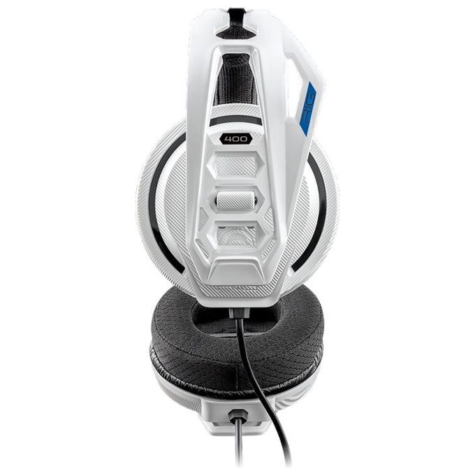 Nacon RIG400HSW Cuffie da Gioco Cablate Compatibilita' Multipiattaforma PS4 PS5 PC Jack 3.5 mm Microfono Rimovibile con Cancellazione del Rumore colore Bianco