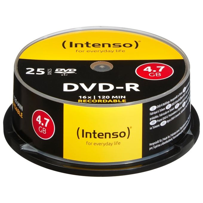 Intenso Dvd-R 4.7Gb 16x Spindle 25 Pezzi