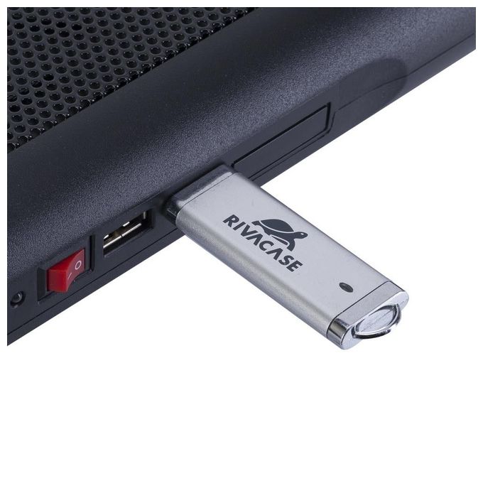 Rivacase 5557 BLACK Base di Raffreddamento per Laptop 2 Ventole 1100 rpm 17.3'' colore Nero
