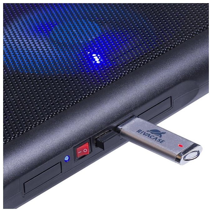 Rivacase 5557 BLACK Base di Raffreddamento per Laptop 2 Ventole 1100 rpm 17.3'' colore Nero