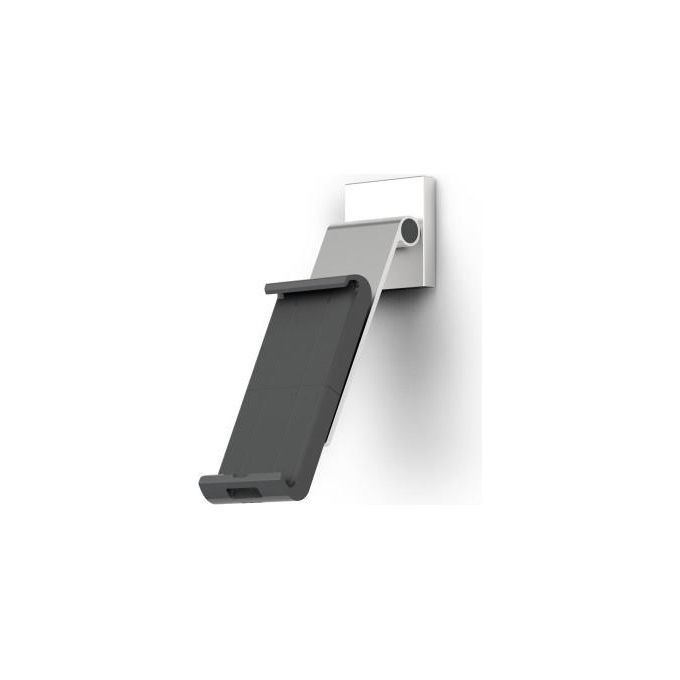 Durable 893523 Supporto per Tablet da Parete con Braccio Regolabile Rotazione 360° Inclinazione 0°-88° Apertura 16-27,5 cm colore Argento