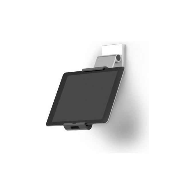 Durable 893523 Supporto per Tablet da Parete con Braccio Regolabile Rotazione 360° Inclinazione 0°-88° Apertura 16-27,5 cm colore Argento