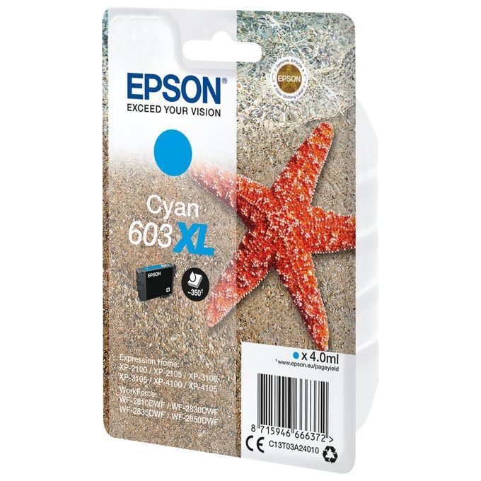 Epson Cartuccia d'Inchiostro Originale Ciano 603XL