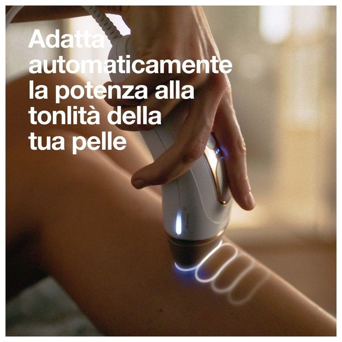 Braun PL5356 Silk-expert Pro 5 Epilatore Luce Pulsata IPL 10 intensita' 125 impulsi-min con Custodia e Rasoio Venus colore Oro Bianco