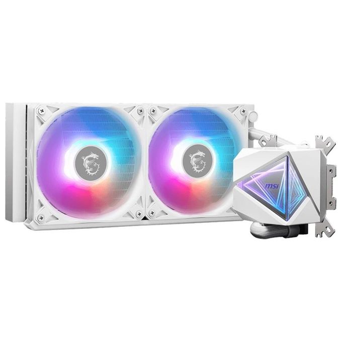 MSI MAG CORELIQUID I240 WHITE MAG Coreliquid I240 Kit di raffreddamento a liquido 12 cm 2 ventole ARGB Gen2 colore Bianco